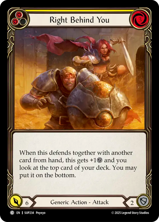 Right Behind You (Yellow) Rainbow Foil