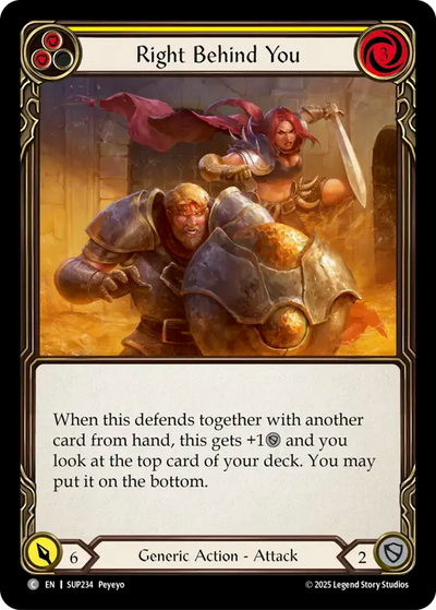Right Behind You (Yellow) Rainbow Foil