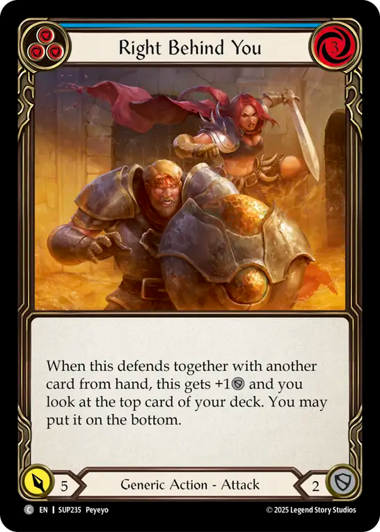 Right Behind You (Blue) Rainbow Foil