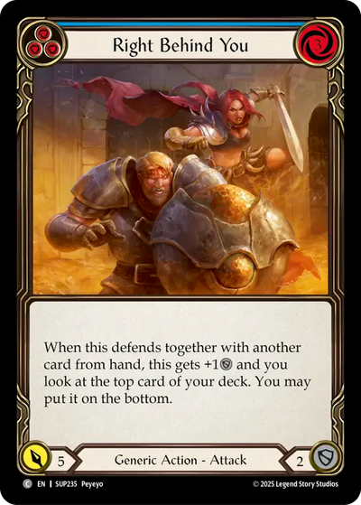 Right Behind You (Blue) Rainbow Foil