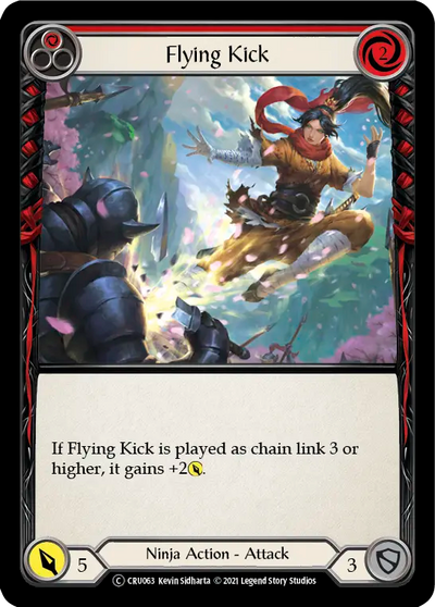 Flying Kick (Red) Rainbow Foil (Unlimited)