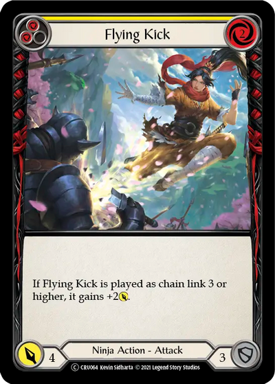 Flying Kick (Yellow) Rainbow Foil (Unlimited)