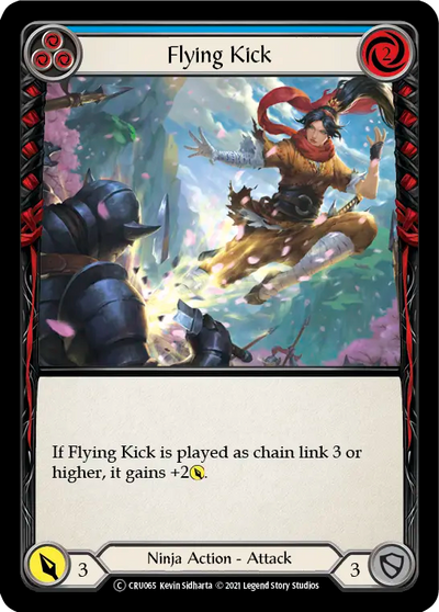 Flying Kick (Blue) Rainbow Foil (Unlimited)