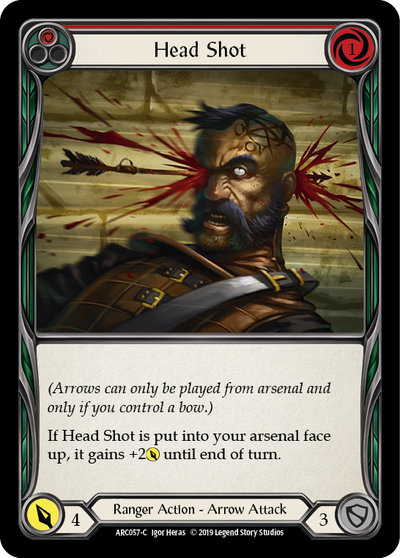 Head Shot (Red) Rainbow Foil 1st Edition