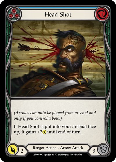 Head Shot (Blue) Rainbow Foil 1st Edition