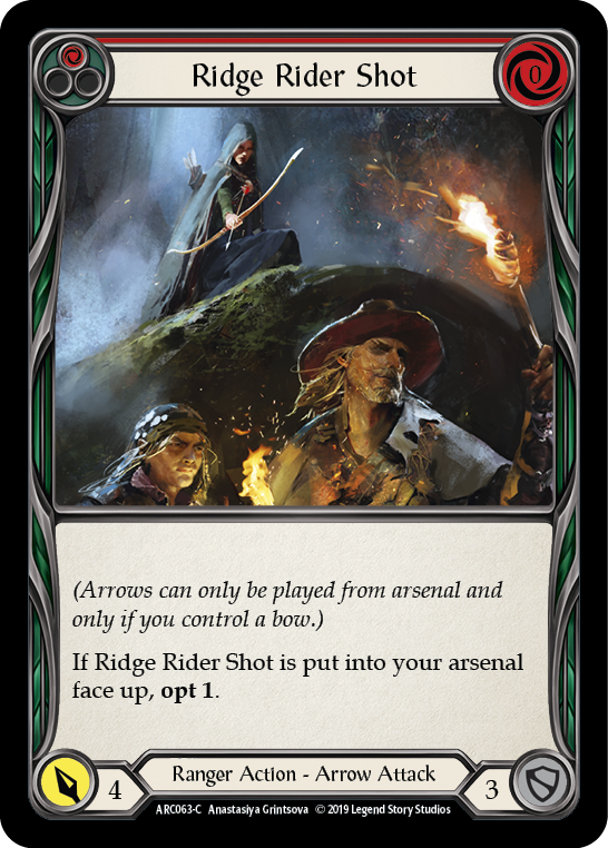 Ridge Rider Shot (Red) Rainbow Foil 1st Edition