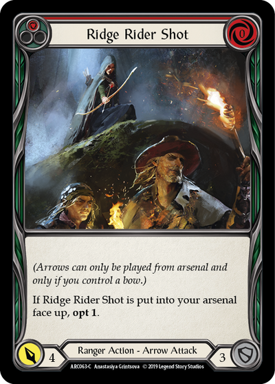 Ridge Rider Shot (Red) Rainbow Foil 1st Edition