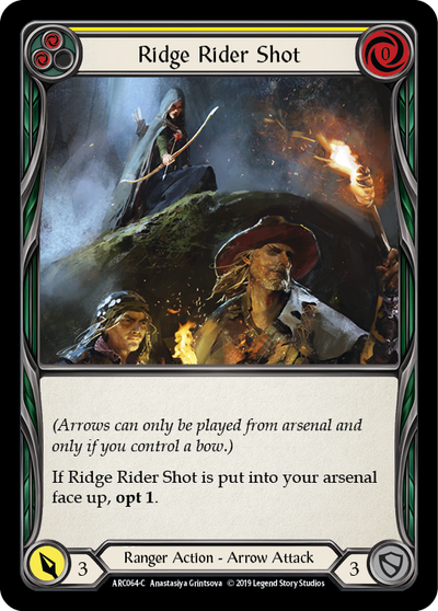 Ridge Rider Shot (Yellow) Rainbow Foil 1st Edition