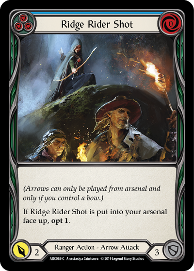 Ridge Rider Shot (Blue) Rainbow Foil 1st Edition