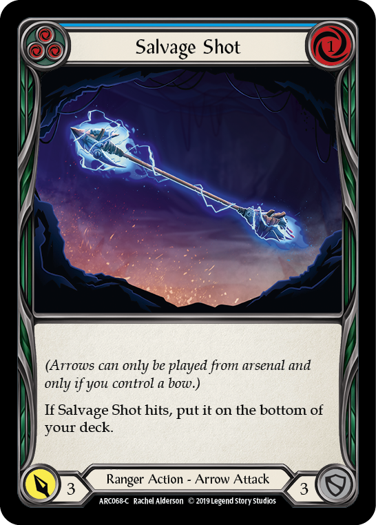 Salvage Shot (Blue) Rainbow Foil 1st Edition