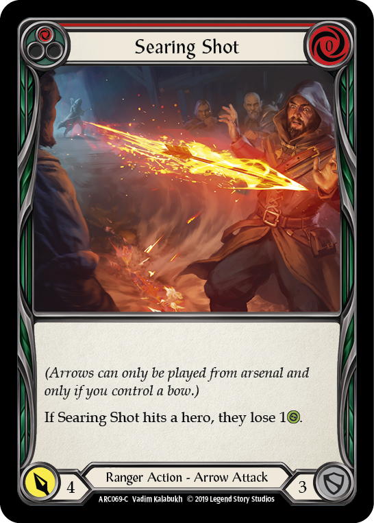 Searing Shot (Red) Rainbow Foil 1st Edition