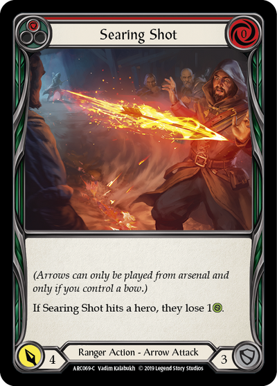 Searing Shot (Red) Rainbow Foil 1st Edition