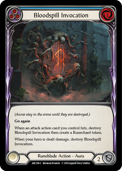 Bloodspill Invocation (Blue) Rainbow Foil 1st Edition