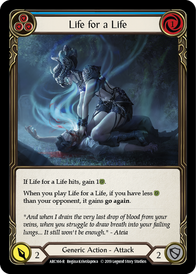 Life for a Life (Blue) Rainbow Foil 1st Edition