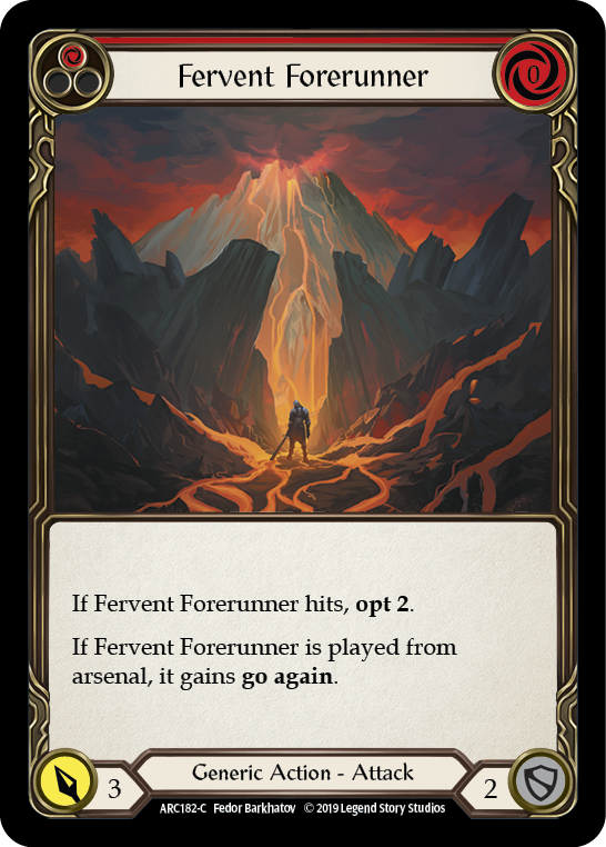 Fervent Forerunner (Red) Rainbow Foil 1st Edition