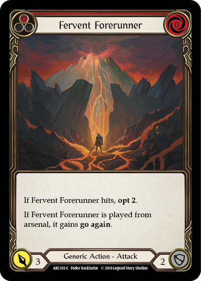 Fervent Forerunner (Red) Rainbow Foil 1st Edition