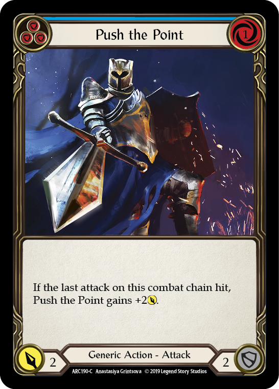 Push the Point (Blue) Rainbow Foil 1st Edition