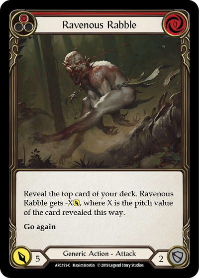 Ravenous Rabble (Red) Rainbow Foil 1st Edition