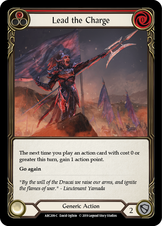 Lead the Charge (Red) Rainbow Foil 1st Edition