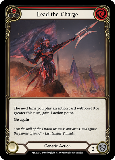 Lead the Charge (Red) Rainbow Foil 1st Edition