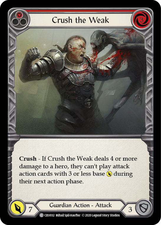 Crush the Weak (Red) Rainbow Foil