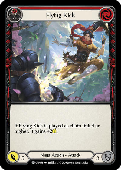 Flying Kick (Red) Rainbow Foil