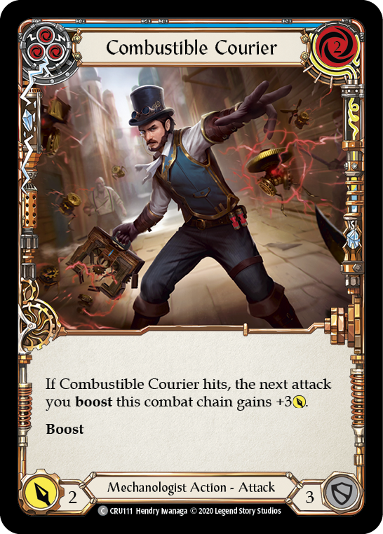 Combustible Courier (Blue) Rainbow Foil