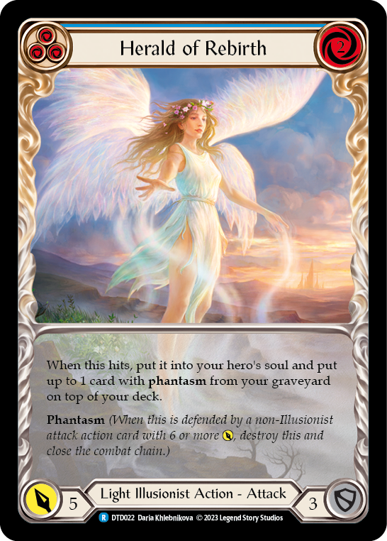 Herald of Rebirth (Blue) Extended Art