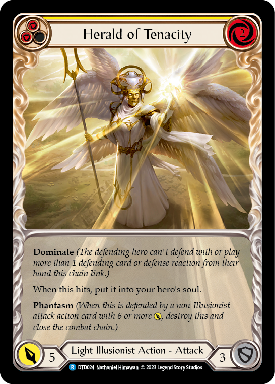 Herald of Tenacity (Yellow) Extended Art