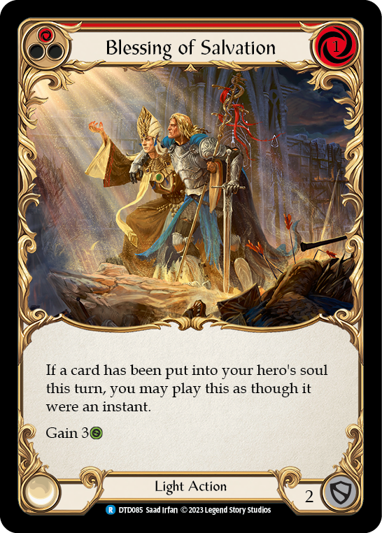 Blessing of Salvation (Red) Rainbow Foil