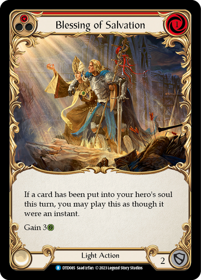 Blessing of Salvation (Red) Rainbow Foil