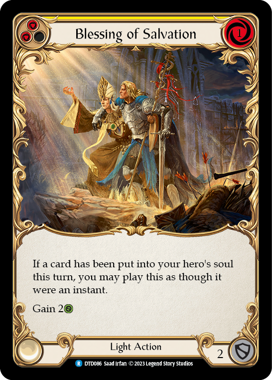 Blessing of Salvation (Yellow) Rainbow Foil