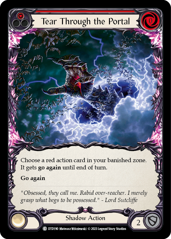 Tear Through the Portal (Red) Rainbow Foil