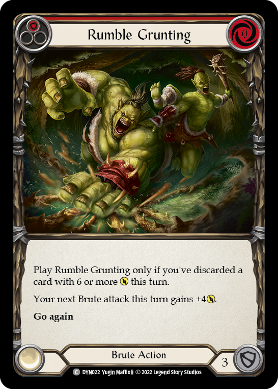 Rumble Grunting (Red) Rainbow Foil
