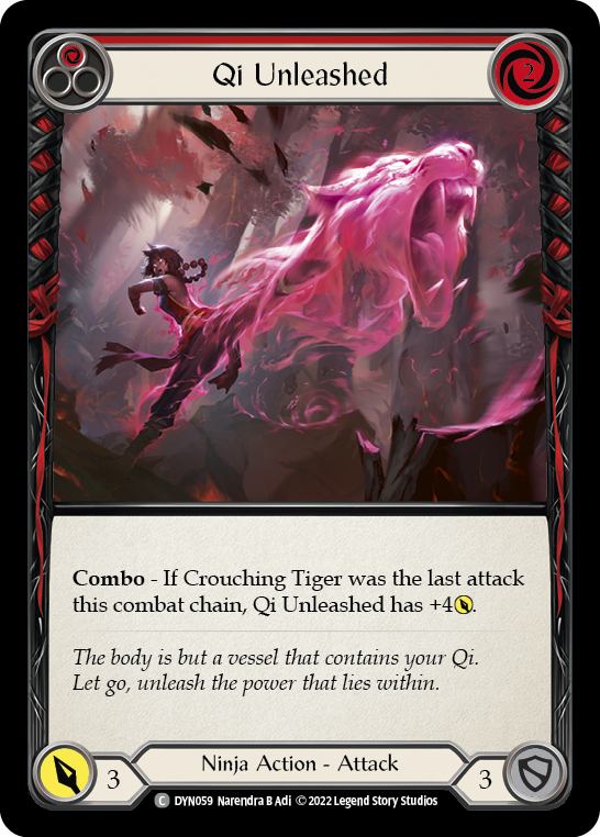 Qi Unleashed (Red) Rainbow Foil