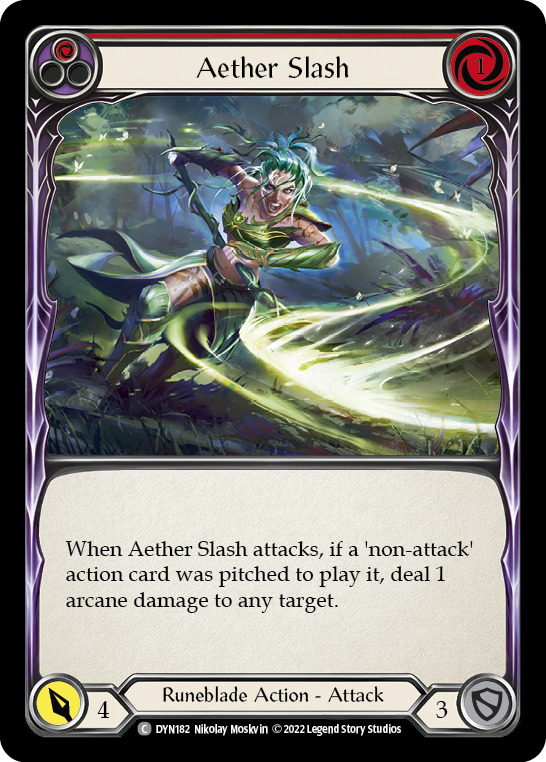 Aether Slash (Red) Rainbow Foil