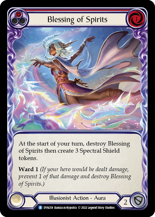 Blessing of Spirits (Red) Rainbow Foil