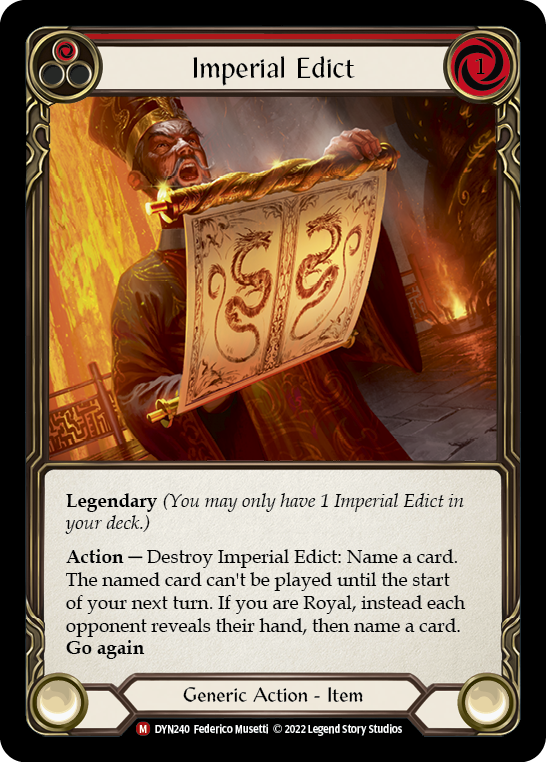 Imperial Edict Cold Foil