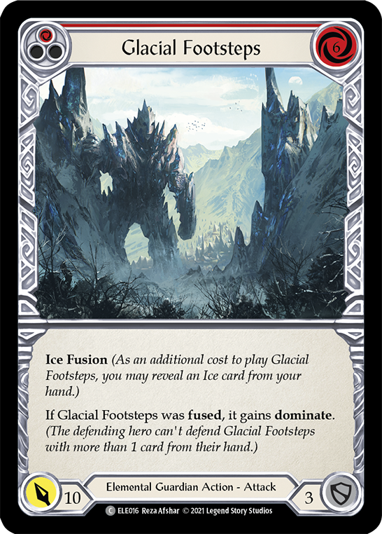 Glacial Footsteps (Red) Rainbow Foil