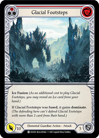 Glacial Footsteps (Red) Rainbow Foil