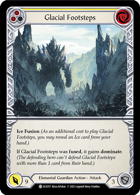 Glacial Footsteps (Yellow) Rainbow Foil