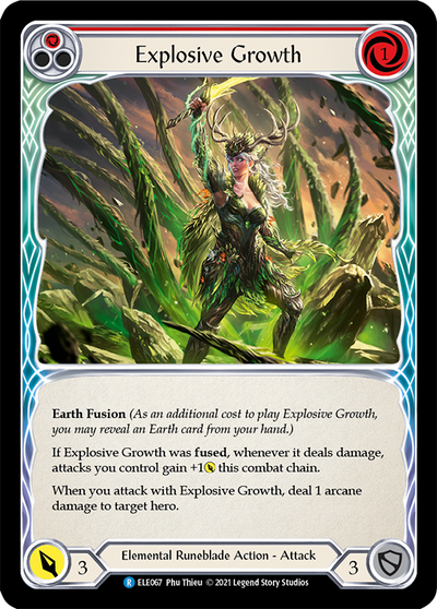 Explosive Growth (Red) Rainbow Foil