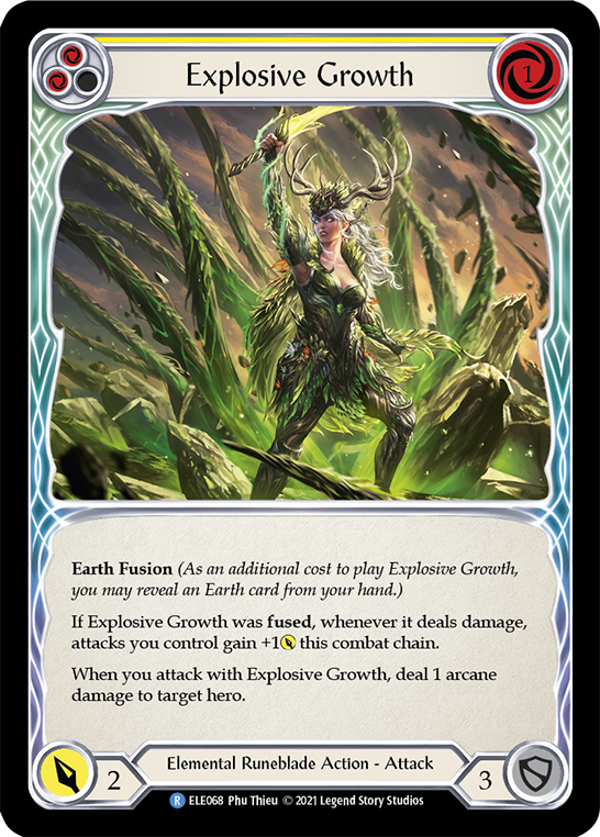 Explosive Growth (Yellow) Rainbow Foil