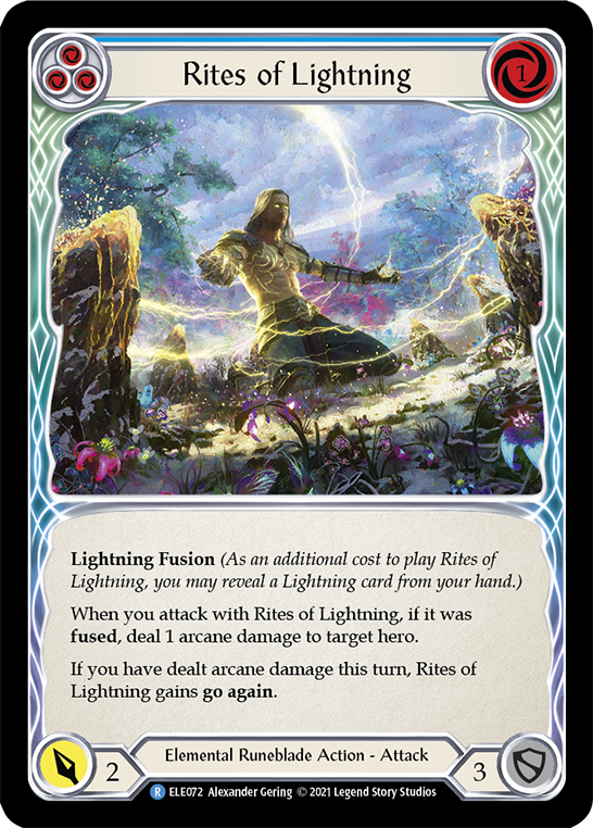 3x Rites of Lightning (Blue)