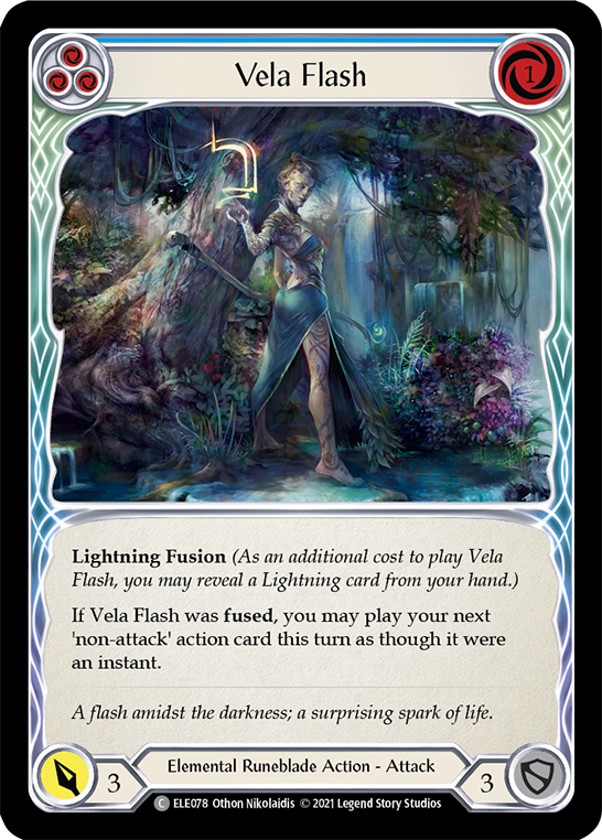 Vela Flash (Blue) Rainbow Foil