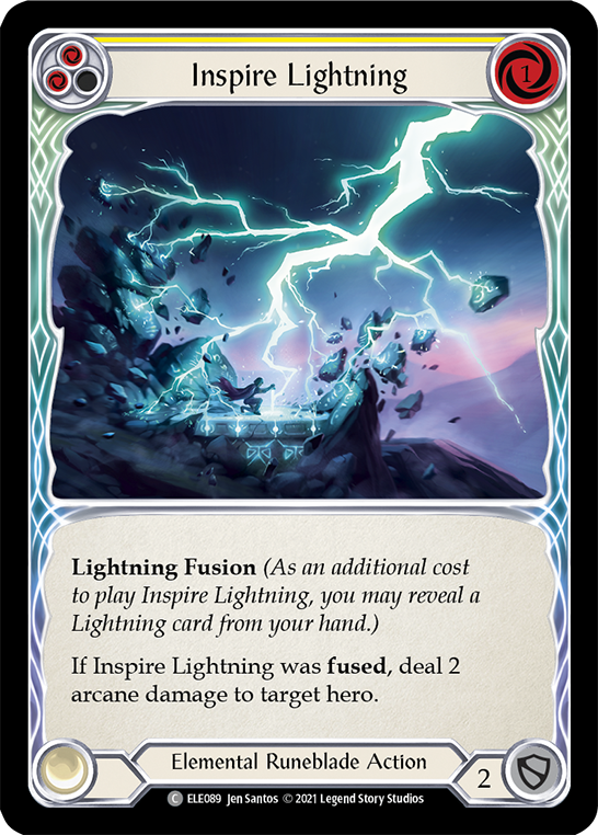 Inspire Lightning (Yellow) Rainbow Foil