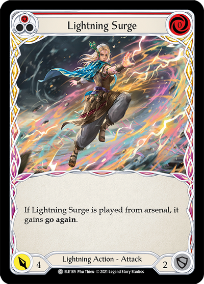 Lightning Surge (Red) Rainbow Foil