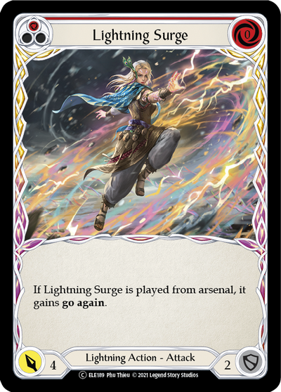 Lightning Surge (Red) Rainbow Foil (Unlimited)