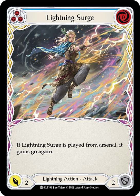 Lightning Surge (Blue) Rainbow Foil