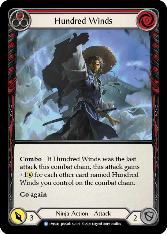 Hundred Winds (Red) Rainbow Foil